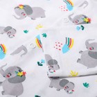 Кофточка детская, цвет белый/слоники, рост 80 см - фото 23474949