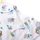 Распашонка детская, цвет белый/слоники, рост 62 см - фото 23474968