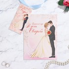 Открытка и конверт в пакете "Прекрасной паре в День Свадьбы!" молодожены, 29х21,5 см - фото 11911482