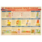 Плакат "Правила оказания первой помощи" в пакете, 69х49 см 10218213 - фото 11911509