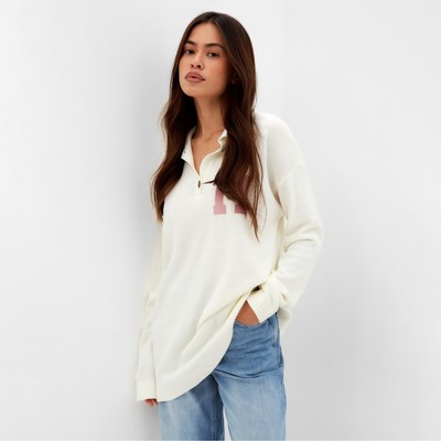 Джемпер женский с воротником поло MIST, цвет молочный, размер 44-46 (М)