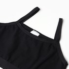 Топ для девочки, цвет черный, рост 128 см (34) - фото 23420137