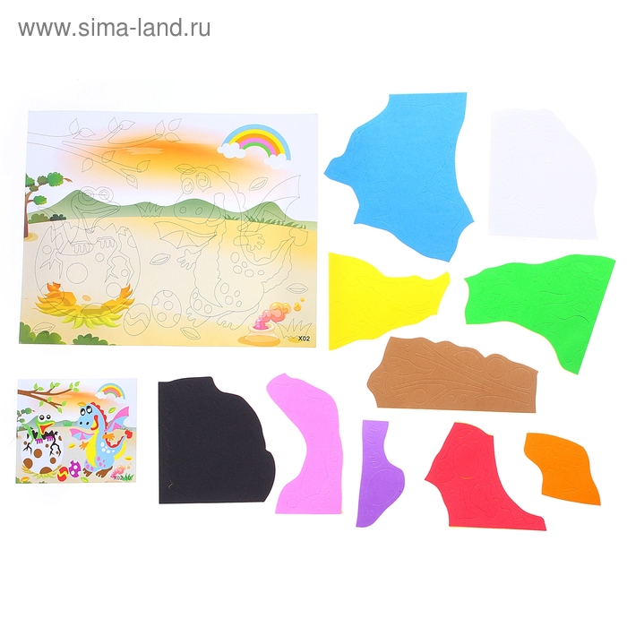 Аппликация 3D "Дракоши" из ЕVA - Фото 1