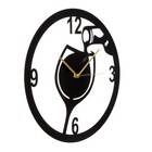 Часы настенные из металла, кухонные "Бокал вина", бесшумные, d-40 см - фото 23509996