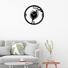 Часы настенные из металла, кухонные "Бокал вина", бесшумные, d-40 см - фото 24630170