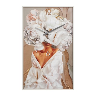Часы-картина настенные, интерьерные "Расцветай", плавный ход, 57 х 35 х 4 см