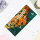 Конверт "В День Рождения!" вырубка, конгрев, тиснение, птичка - фото 23465720