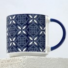 Кружка керамическая «Марокко», 350 мл, цвет синий - Фото 4