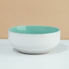 Глубокая тарелка керамическая «Пасхальный зайка», 14.5 см, 550 мл, цвет бирюзовый - фото 9614808