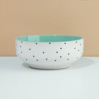 Глубокая тарелка керамическая «Ёжик», 14.5 см, 550 мл, цвет белый - Фото 3