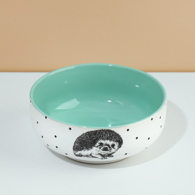 Тарелка глубокая керамическая Dolce Ceramo. «Ёжик», 550 мл, 14.5 см