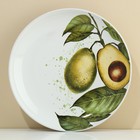 Тарелка керамическая «Авокадо», 22.5 см, цвет белый - фото 4408316