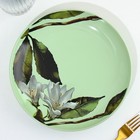 Тарелка керамическая Lemon flowers, 22.5 см, цвет зелёный - фото 4408333