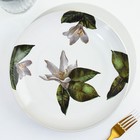 Тарелка керамическая Lemon flowers, 22.5 см, цвет белый - фото 4408342