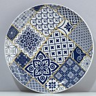 Тарелка керамическая «Марокко», 25.5 см, цвет белый - фото 4408386
