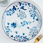 Тарелка плоская керамическая «Синие цветы», d=25.5 см - Фото 3
