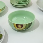 Набор посуды из керамики на 4 персоны «Авокадо», 16 предметов: 4 тарелки 23 см, 4 миски 14.5 см, 4 кружки 250 мл, 4 блюдца 15 см - фото 4408512