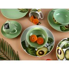 Набор посуды из керамики на 4 персоны «Авокадо», 16 предметов: 4 тарелки 23 см, 4 миски 14.5 см, 4 кружки 250 мл, 4 блюдца 15 см - Фото 20