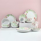 Посуда из керамики «Акварель» набор: 4 тарелки, 4 миски, 4 кружки, 4 блюдца - Фото 3