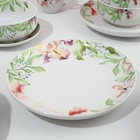 Набор посуды на 4 персоны «Акварель», 16 предметов: 4 тарелки 23 см, 4 миски 14.5 см, 4 кружки 250 мл, 4 блюдца 15 см. - фото 4621259