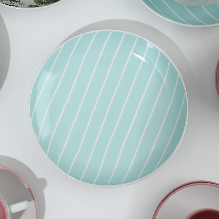 Набор посуды на 4 персоны «Пасха. Лесные персонажи», 16 предметов: 4 тарелки 23 см, 4 миски 14.5 см, 4 кружки 250 мл, 4 блюдца 15 см. - фото 1926935098