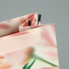 Пакет подарочный ламинированный под бутылку, упаковка, «8 марта», цветы, 13 x 36 x 10 см - Фото 5