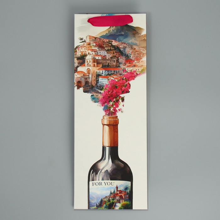 Пакет под бутылку Wonderful life, 36 × 13 × 10 см
