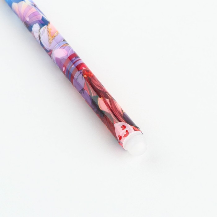 Ручка пиши стирай гелевая со стираемыми чернилами  + 9шт стержней «Аниме», синяя паста, 0,5 мм - фото 1907959035