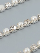 Цепь со стразами и жемчугом, металл, пластик, стекло, 2.5 мм, 9±1 м, цвет серебряный - Фото 4