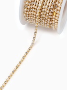 Цепь со стразами и жемчугом, металл, пластик, стекло, 2.5 мм, 9±1 м, цвет золотой - Фото 2