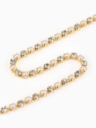 Цепь со стразами и жемчугом, металл, пластик, стекло, 2.5 мм, 9±1 м, цвет золотой - Фото 3