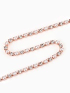 Цепь со стразами и жемчугом, металл, пластик, стекло, 2.5 мм, 9±1 м, цвет розовое золото - Фото 3