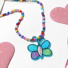 Кулон детский «Выбражулька» бабочка нарисованная, цветной, 40 см - фото 301066552
