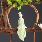 Сувенир дерево, фарфор "Девушка в зелёном" с подставкой для благовонии 35х35х9,5 см - Фото 6