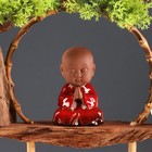 Сувенир дерево, фарфор "Маленький Будда в красном" с подставкой для благовонии 35х35х9,5 см - Фото 6