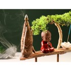 Сувенир дерево, фарфор "Маленький Будда в красном" с подставкой для благовонии 35х35х9,5 см - Фото 8