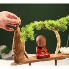 Сувенир дерево, фарфор "Маленький Будда в красном" с подставкой для благовонии 35х35х9,5 см - Фото 9
