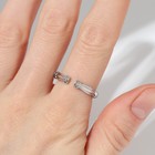 Кольцо XUPING сила, белое в серебре, размер 17 - Фото 2