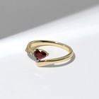 Кольцо XUPING капля, цвет красно-белый в золоте, размер 17 9889810