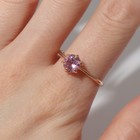 Кольцо XUPING классика, цвет розовый в золоте, безразмерное - фото 23354879