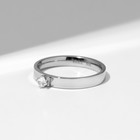 Кольцо XUPING стандарт, цвет белый в серебре, размер 17 - фото 8082178
