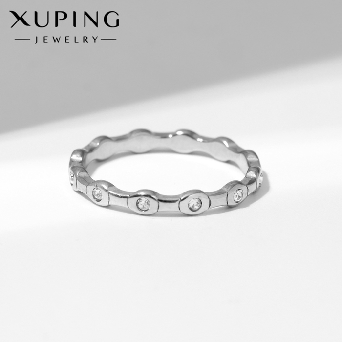 Кольцо XUPING изящность, цвет белый в серебре, размер 18