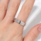 Кольцо XUPING рельеф, цвет белый в серебре, размер 18 - фото 3822049