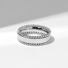 Кольцо XUPING стиль, цвет серебро, размер 18 - фото 22945986