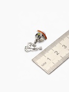 Шарм «Тайна» скелет, оранжево-жёлтый в чернёном серебре - фото 45963300