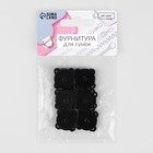 Кнопки магнитные, пришивные, матовые, d=18 мм, 6 шт., чёрные - Фото 2