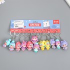 Брелок резина "Малышка с большимим глазами" МИКС 5х4х2,2 см (комплект 12 шт) - фото 23485341