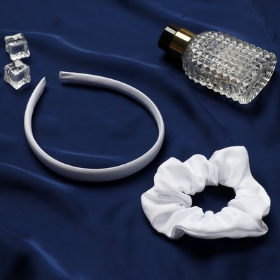 Набор для волос «Эмилия», резинка, ободок 1.5 см, классика, белый