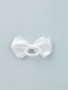 Бант для волос на резинке «Школьница», блеск галант, 8×4 см, белый - Фото 7