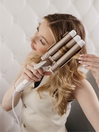 Плойка Luazon LW-05, 35 Вт, керамическое покрытие, d=25 мм, 220°С, белая - фото 57992096